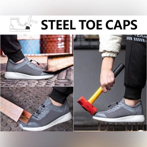 NEW TEYTAP Waterproof Steel Toe Mesh Work/Safety Shoes UNISEX Sz 39 US W8 M6 - Picture 8 of 15